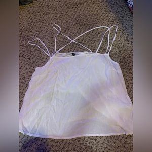 White Cross-Strap Coverup Shirt